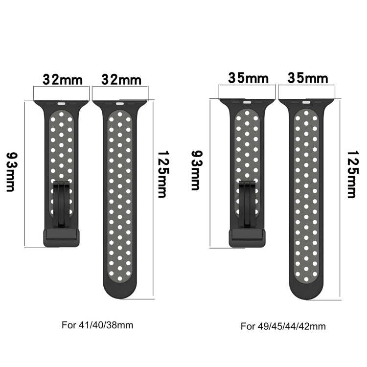 For Apple Watch 5 40mm Magnetic Buckle Silicone Watch Band(Black White) - Watch Bands by PMC TechLife | Online Shopping South Africa | PMC TechLife