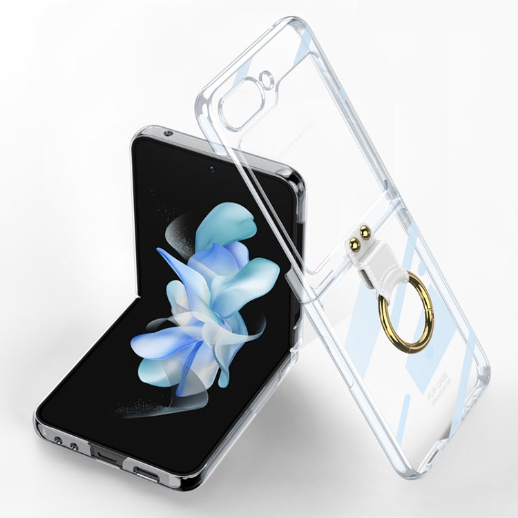 For Samsung Galaxy Z Flip5 GKK Electroplating Phone Case with Ring(Transparent) - Galaxy Z Flip5 Cases by GKK | Online Shopping South Africa | PMC Jewellery