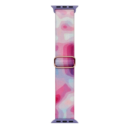 For Apple Watch 4 44mm Painted Pattern Nylon Replacement Watch Band(Ladder Purple Blue) - Watch Bands by PMC Jewellery | Online Shopping South Africa | PMC Jewellery