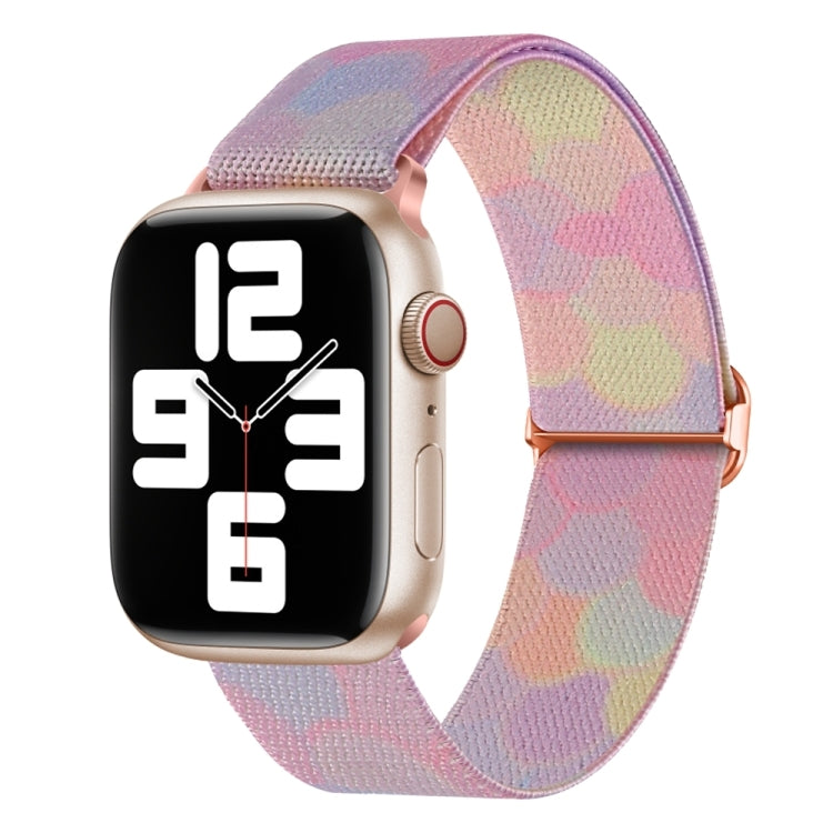 For Apple Watch 9 41mm Painted Pattern Nylon Replacement Watch Band(Symphony Bubbles) - Watch Bands by PMC TechLife | Online Shopping South Africa | PMC TechLife