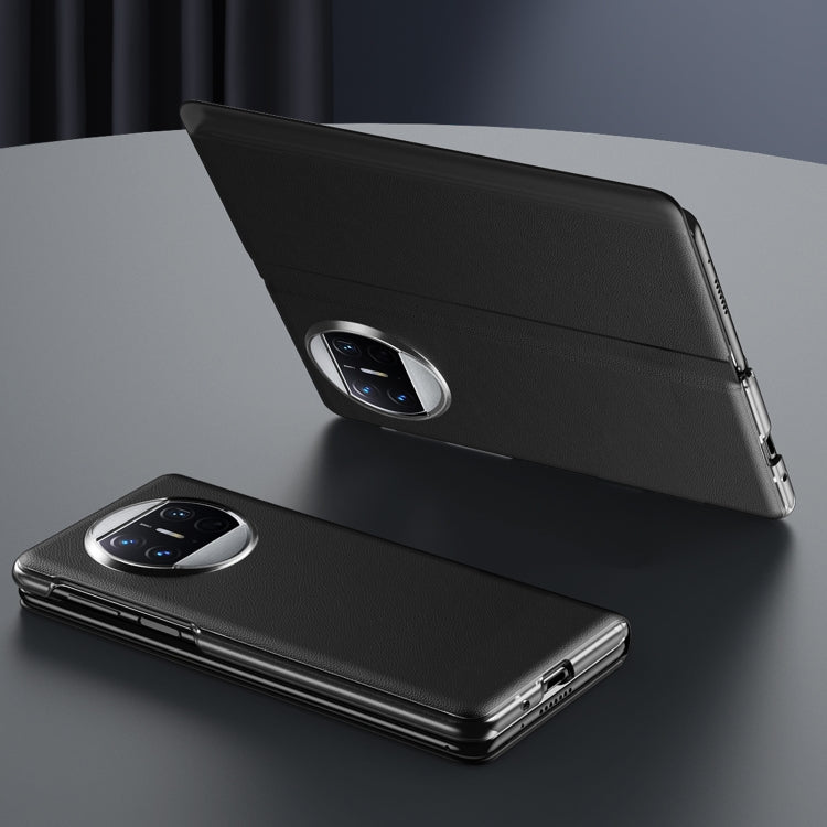 For Huawei Mate X3 Litchi Pattern Foldable Side Window View Protective Phone Case(Green) - free shipping - PMC TechLife - Order now!