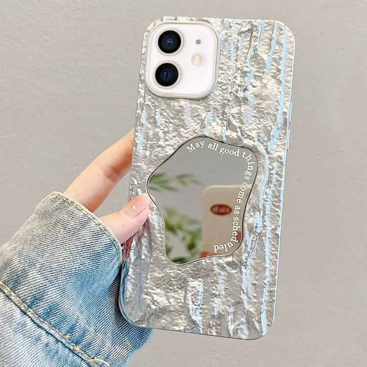 For iPhone 11 Embossed Rock Texture Mirror TPU Phone Case(Space Silver) - iPhone 11 Cases by PMC Jewellery | Online Shopping South Africa | PMC Jewellery