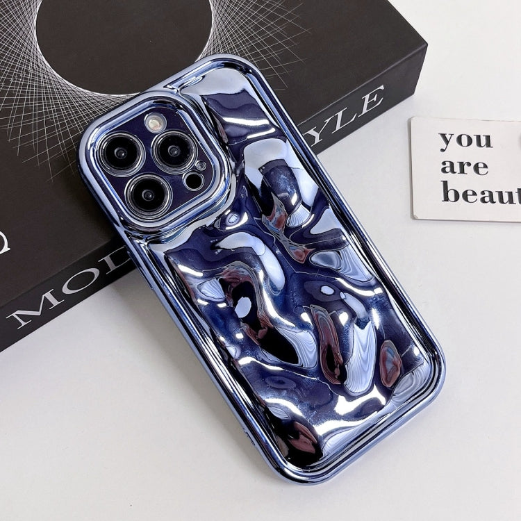 For iPhone 14 Pro Max Electroplating Meteorite Texture TPU Phone Case(Blue) - free shipping - PMC TechLife - Order now!