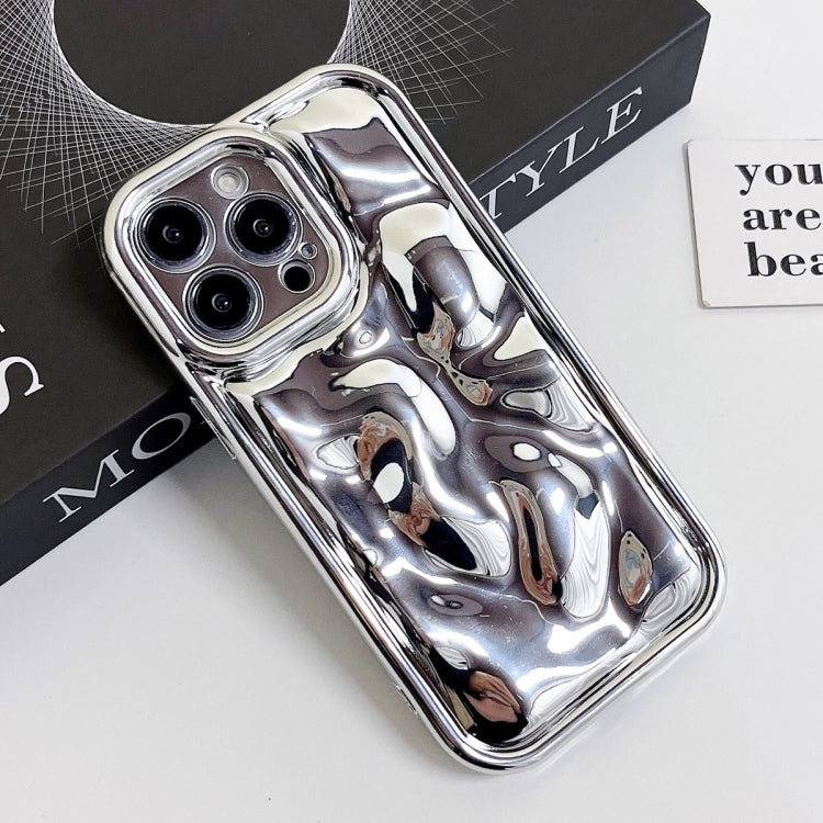 For iPhone 14 Pro Max Electroplating Meteorite Texture TPU Phone Case(Silver) - iPhone 14 Pro Max Cases by PMC Jewellery | Online Shopping South Africa | PMC Jewellery