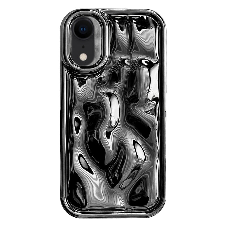 For iPhone XR Electroplating Meteorite Texture TPU Phone Case(Black) - More iPhone Cases by PMC Jewellery | Online Shopping South Africa | PMC Jewellery