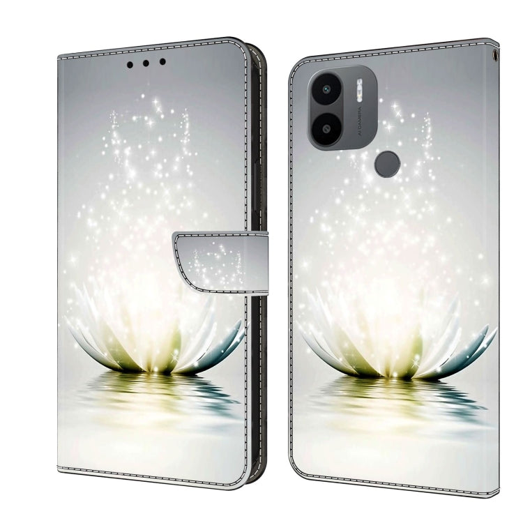 For Xiaomi Redmi A1+ / A2 / A2+ Crystal 3D Shockproof Protective Leather Phone Case(Light Lotus) - free shipping - PMC TechLife - Order now!