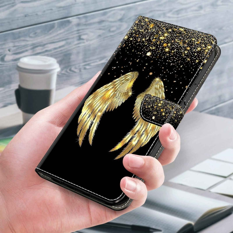 For Xiaomi Redmi 9 Crystal 3D Shockproof Protective Leather Phone Case(Golden Wings) - Xiaomi Cases by PMC Jewellery | Online Shopping South Africa | PMC Jewellery