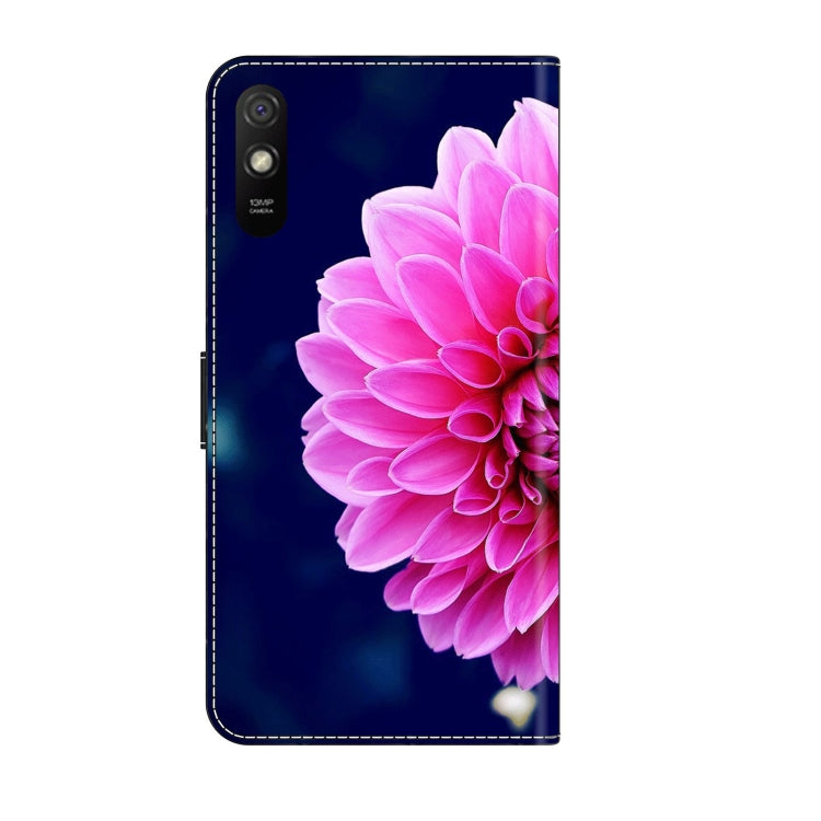 For Xiaomi Redmi 9A Crystal 3D Shockproof Protective Leather Phone Case(Pink Petals) - free shipping - PMC TechLife - Order now!