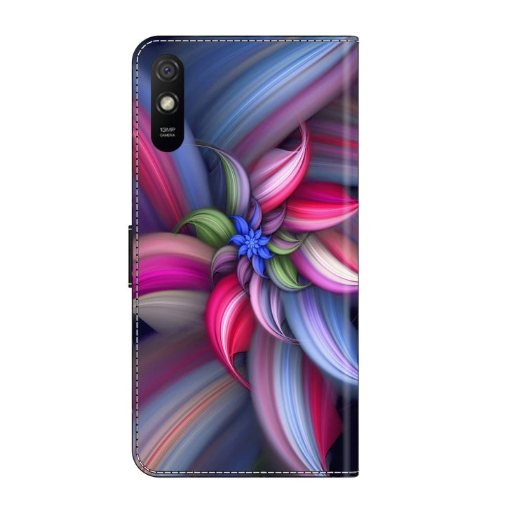 For Xiaomi Redmi 9A Crystal 3D Shockproof Protective Leather Phone Case(Colorful Flower) - Xiaomi Cases by PMC Jewellery | Online Shopping South Africa | PMC Jewellery