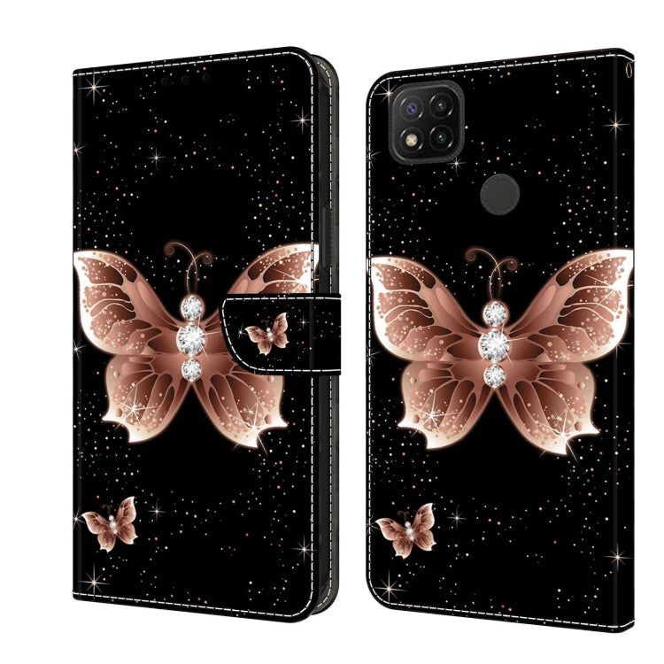 For Xiaomi Redmi 9C Crystal 3D Shockproof Protective Leather Phone Case(Pink Diamond Butterfly) - free shipping - PMC TechLife - Order now!