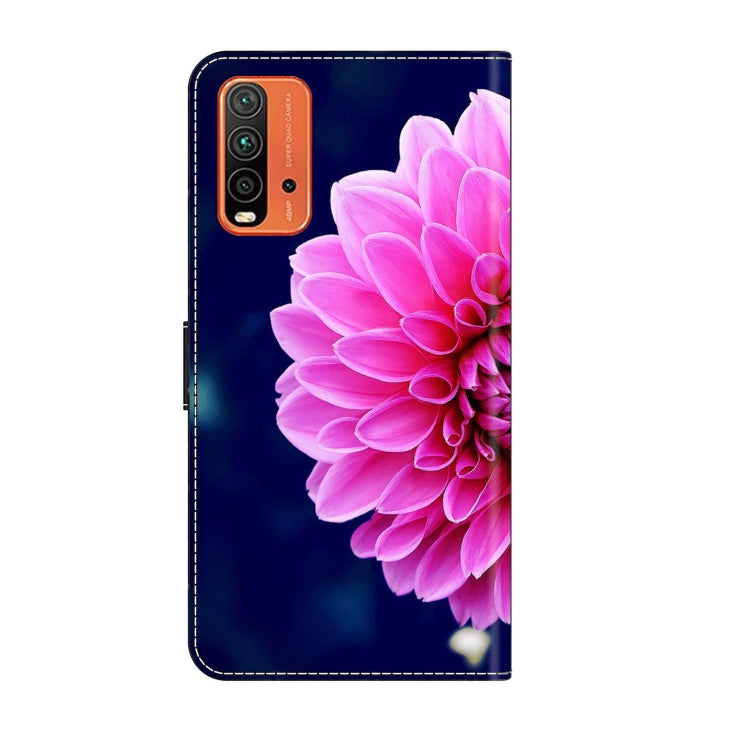 For Xiaomi Redmi 9T Crystal 3D Shockproof Protective Leather Phone Case(Pink Petals) - free shipping - PMC TechLife - Order now!