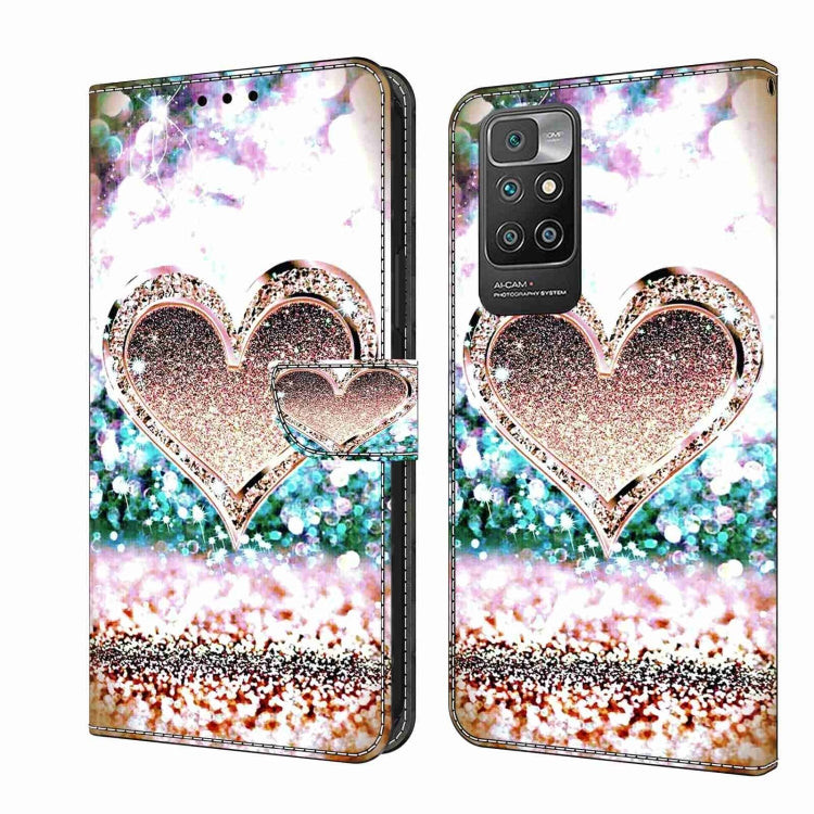 For Xiaomi Redmi 10 Crystal 3D Shockproof Protective Leather Phone Case(Pink Diamond Heart) - free shipping - PMC TechLife - Order now!