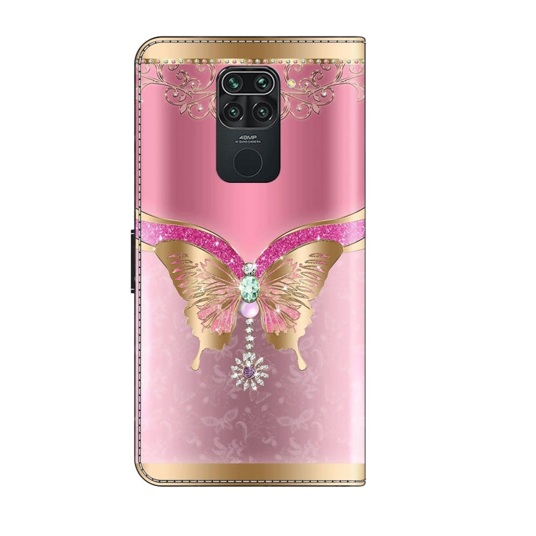 For Xiaomi Redmi Note 9 Crystal 3D Shockproof Protective Leather Phone Case(Pink Bottom Butterfly) - free shipping - PMC TechLife - Order now!