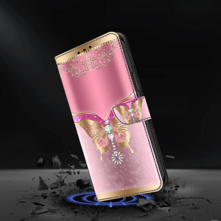 For Xiaomi Redmi Note 9 Crystal 3D Shockproof Protective Leather Phone Case(Pink Bottom Butterfly) - free shipping - PMC TechLife - Order now!