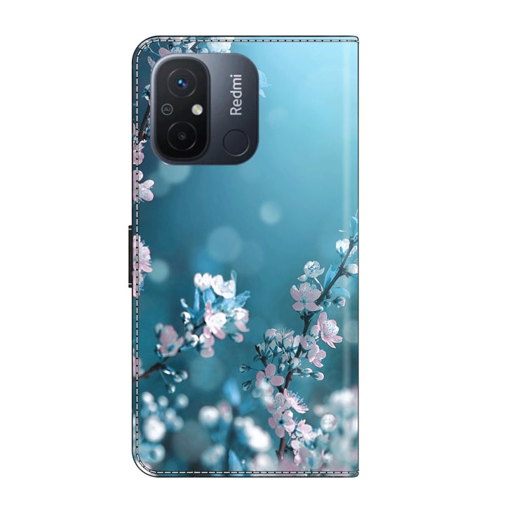 For Xiaomi Redmi 11A 4G / Redmi 12C Global Crystal 3D Shockproof Protective Leather Phone Case(Plum Flower) - free shipping - PMC TechLife - Order now!