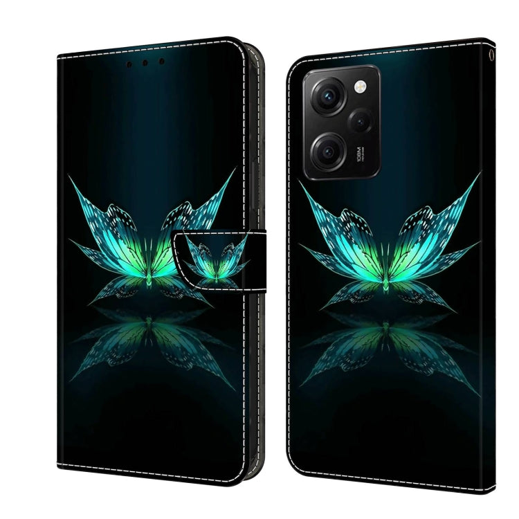 For Xiaomi Redmi Note 12 Pro Global Crystal 3D Shockproof Protective Leather Phone Case(Reflection Dutterfly) - free shipping - PMC TechLife - Order now!