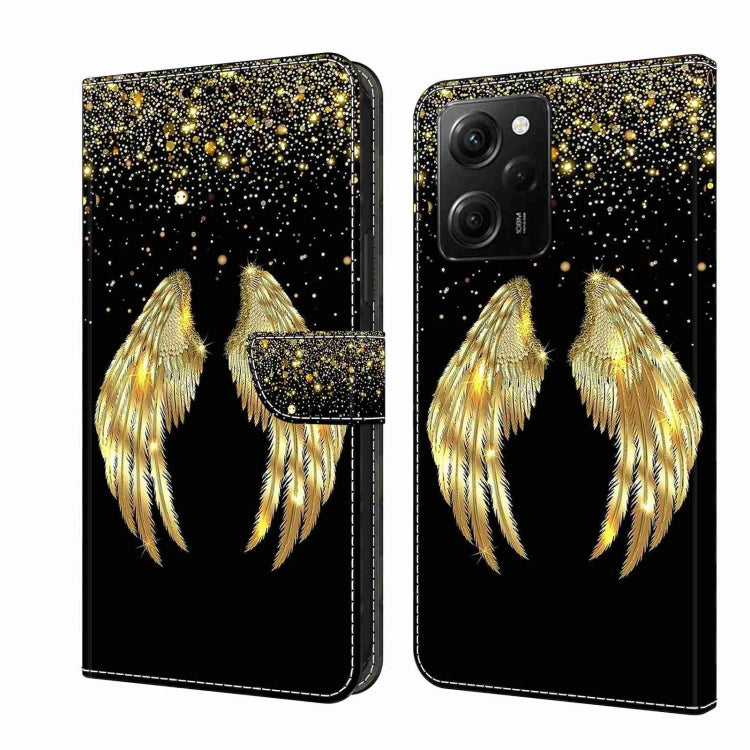 For Xiaomi Redmi Note 12 Pro Global Crystal 3D Shockproof Protective Leather Phone Case(Golden Wings) - free shipping - PMC TechLife - Order now!