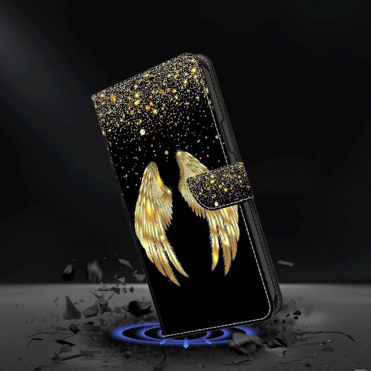 For Xiaomi Redmi Note 12 Pro Global Crystal 3D Shockproof Protective Leather Phone Case(Golden Wings) - free shipping - PMC TechLife - Order now!