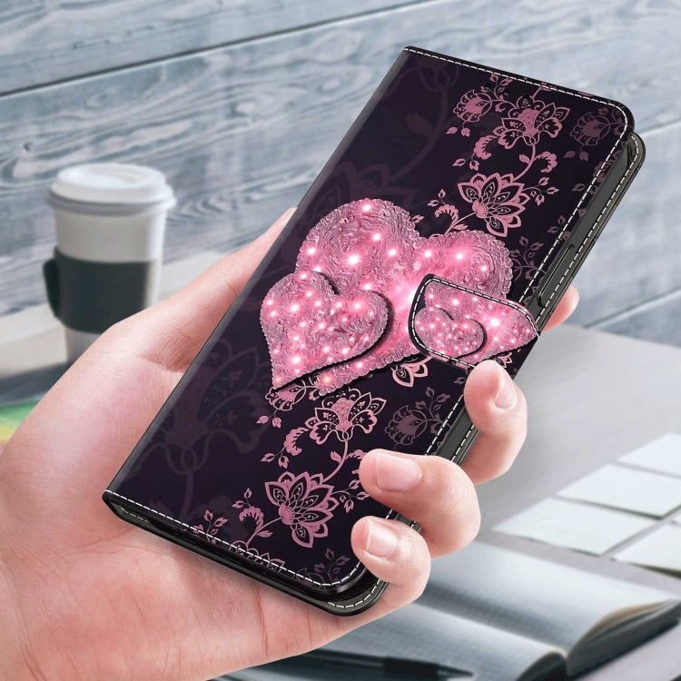 For Xiaomi Redmi Note 12 4G Crystal 3D Shockproof Protective Leather Phone Case(Lace Love) - free shipping - PMC TechLife - Order now!