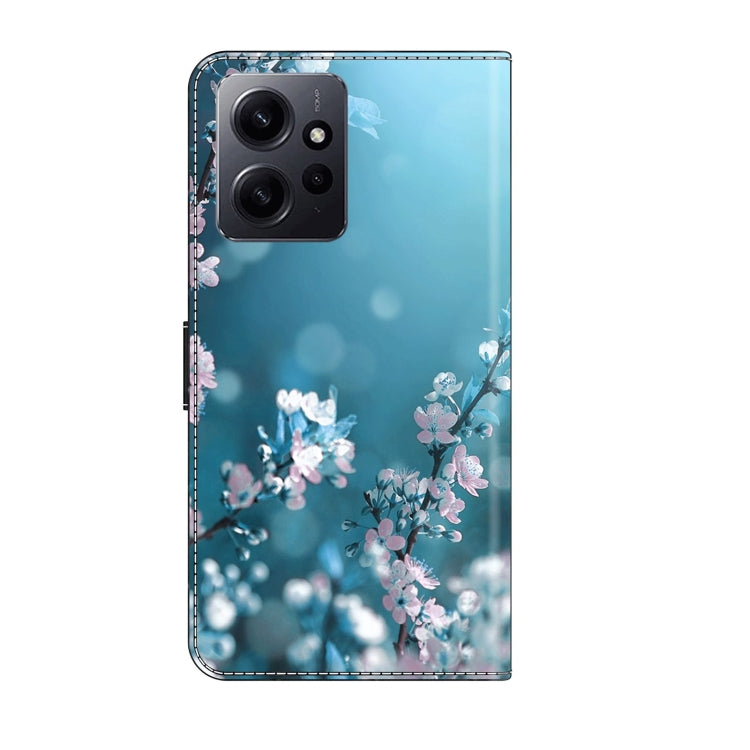 For Xiaomi Redmi Note 12 4G Crystal 3D Shockproof Protective Leather Phone Case(Plum Flower) - Xiaomi Cases by PMC Jewellery | Online Shopping South Africa | PMC Jewellery