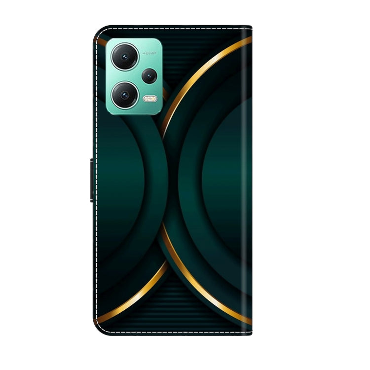 For Xiaomi Redmi Note 12 5G Global / Poco X5 Crystal 3D Shockproof Protective Leather Phone Case(Gold Outline) - free shipping - PMC TechLife - Order now!
