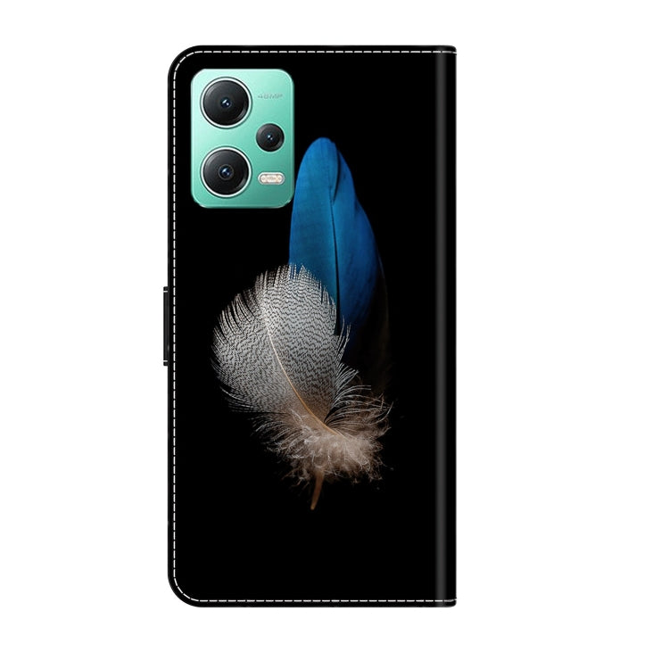 For Xiaomi Redmi Note 12 5G Global / Poco X5 Crystal 3D Shockproof Protective Leather Phone Case(Two Branches) - free shipping - PMC TechLife - Order now!
