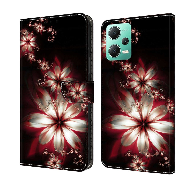 For Xiaomi Redmi Note 12 5G Global / Poco X5 Crystal 3D Shockproof Protective Leather Phone Case(Fantastic Flower) - free shipping - PMC TechLife - Order now!