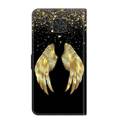 For Xiaomi Redmi Note 9 Pro Crystal 3D Shockproof Protective Leather Phone Case(Golden Wings) - Xiaomi Cases by PMC Jewellery | Online Shopping South Africa | PMC Jewellery