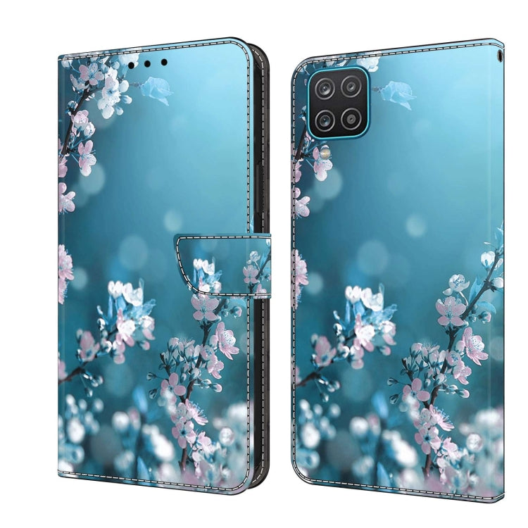 For Samsung Galaxy A12 4G / 5G Crystal 3D Shockproof Protective Leather Phone Case(Plum Flower) - free shipping - PMC TechLife - Order now!