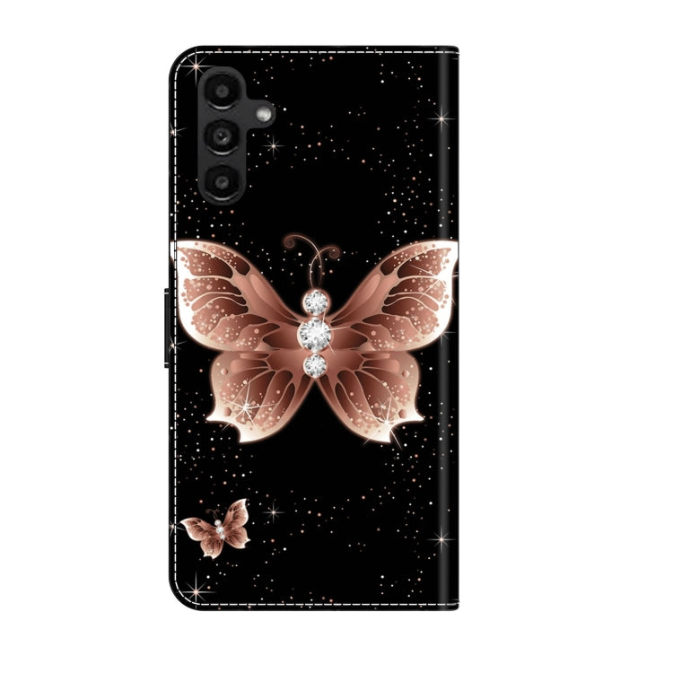 For Samsung Galaxy A14 4G / 5G Crystal 3D Shockproof Protective Leather Phone Case(Pink Diamond Butterfly) - free shipping - PMC TechLife - Order now!