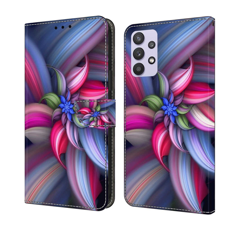 For Samsung Galaxy A32 5G Crystal 3D Shockproof Protective Leather Phone Case(Colorful Flower) - free shipping - PMC TechLife - Order now!