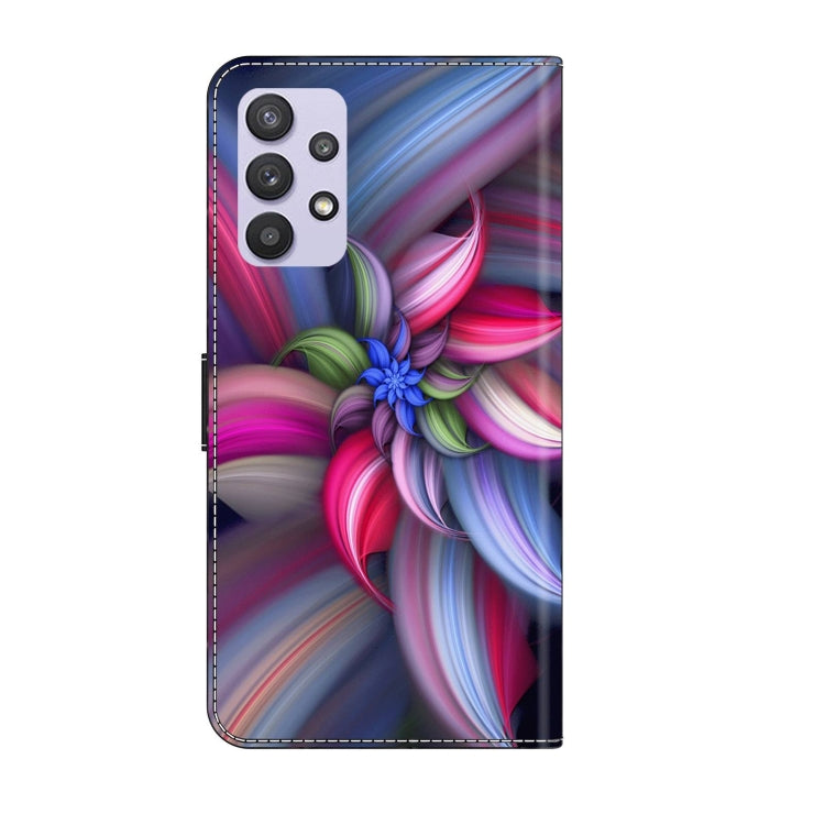For Samsung Galaxy A32 5G Crystal 3D Shockproof Protective Leather Phone Case(Colorful Flower) - free shipping - PMC TechLife - Order now!