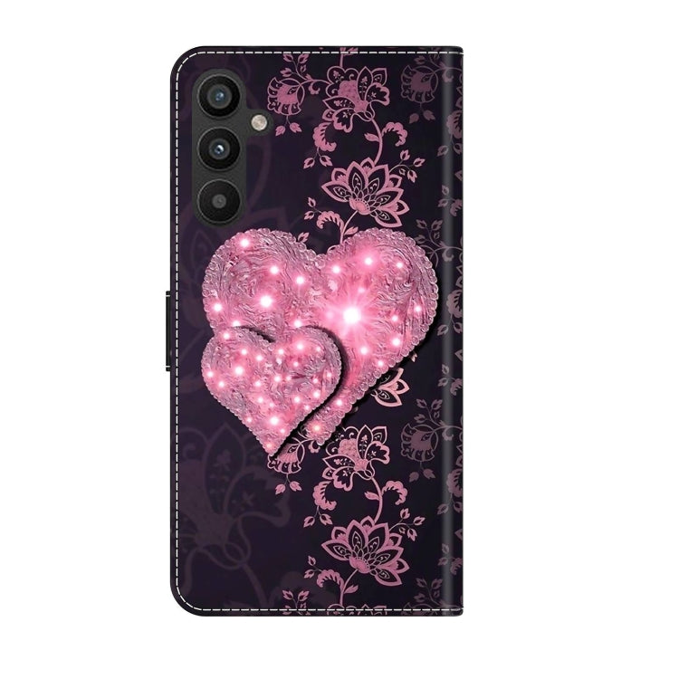 For Samsung Galaxy A34 5G Crystal 3D Shockproof Protective Leather Phone Case(Lace Love) - free shipping - PMC TechLife - Order now!