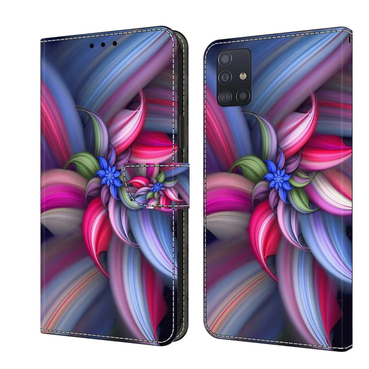 For Samsung Galaxy A51 4G Crystal 3D Shockproof Protective Leather Phone Case(Colorful Flower) - free shipping - PMC TechLife - Order now!