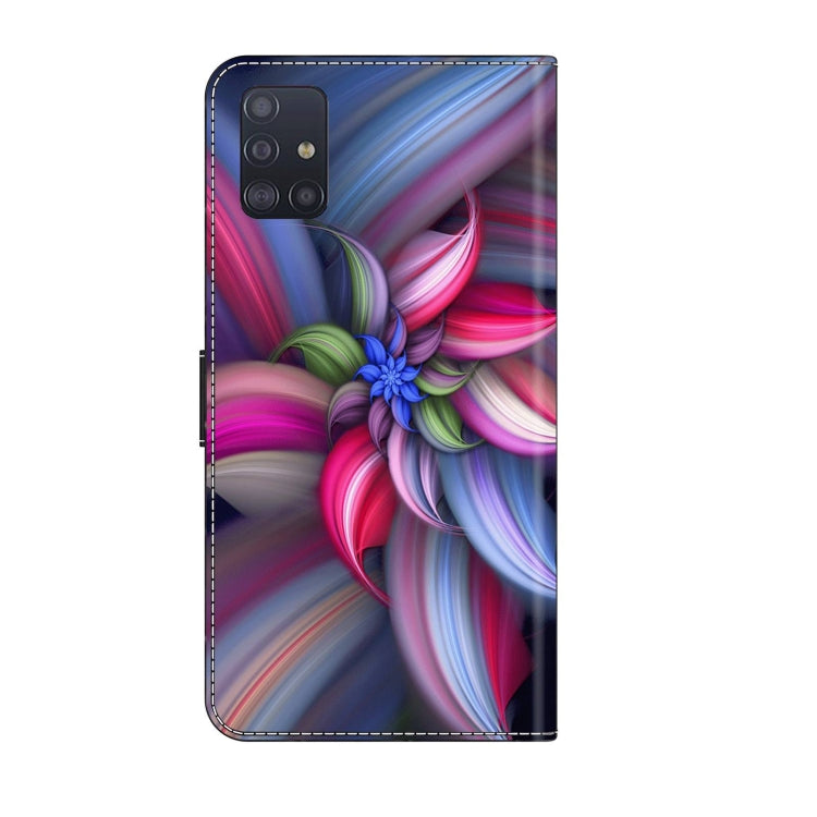 For Samsung Galaxy A51 4G Crystal 3D Shockproof Protective Leather Phone Case(Colorful Flower) - free shipping - PMC TechLife - Order now!