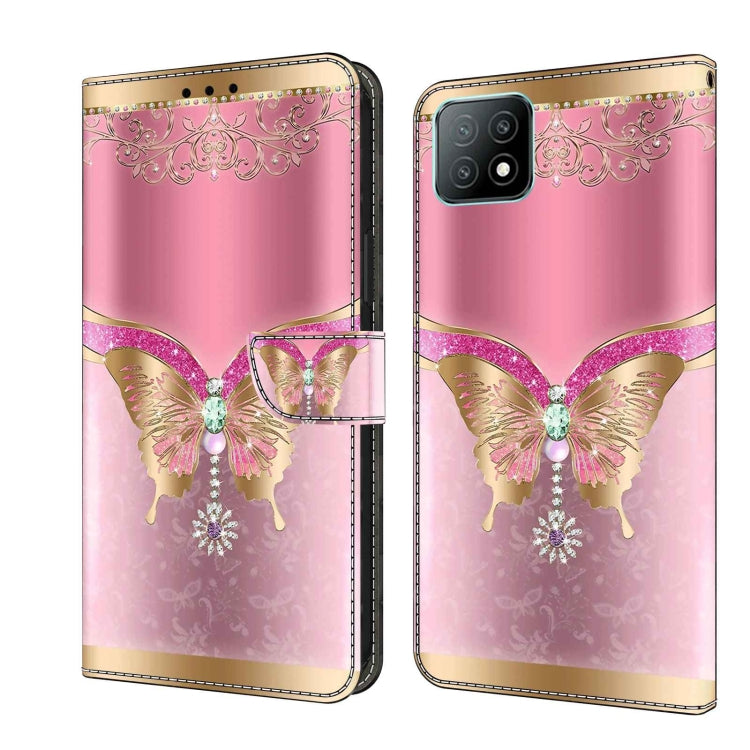 For Samsung Galaxy A53 Crystal 3D Shockproof Protective Leather Phone Case(Pink Bottom Butterfly) - free shipping - PMC TechLife - Order now!