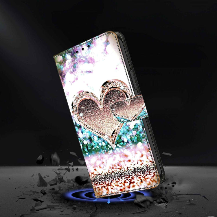For Samsung Galaxy A53 Crystal 3D Shockproof Protective Leather Phone Case(Pink Diamond Heart) - free shipping - PMC TechLife - Order now!
