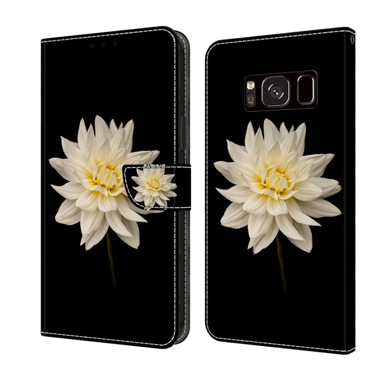 For Samsung Galaxy S8 Crystal 3D Shockproof Protective Leather Phone Case(White Flower) - free shipping - PMC TechLife - Order now!