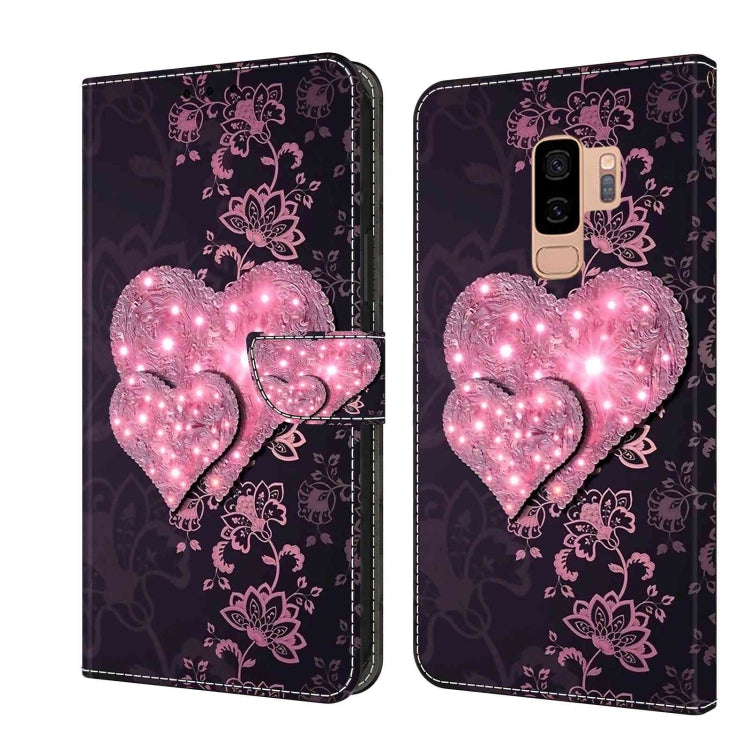 For Samsung Galaxy S9+ Crystal 3D Shockproof Protective Leather Phone Case(Lace Love) - free shipping - PMC TechLife - Order now!