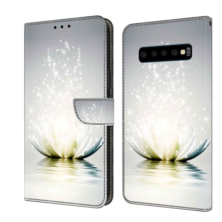 For Samsung Galaxy S10 Crystal 3D Shockproof Protective Leather Phone Case(Light Lotus) - free shipping - PMC TechLife - Order now!