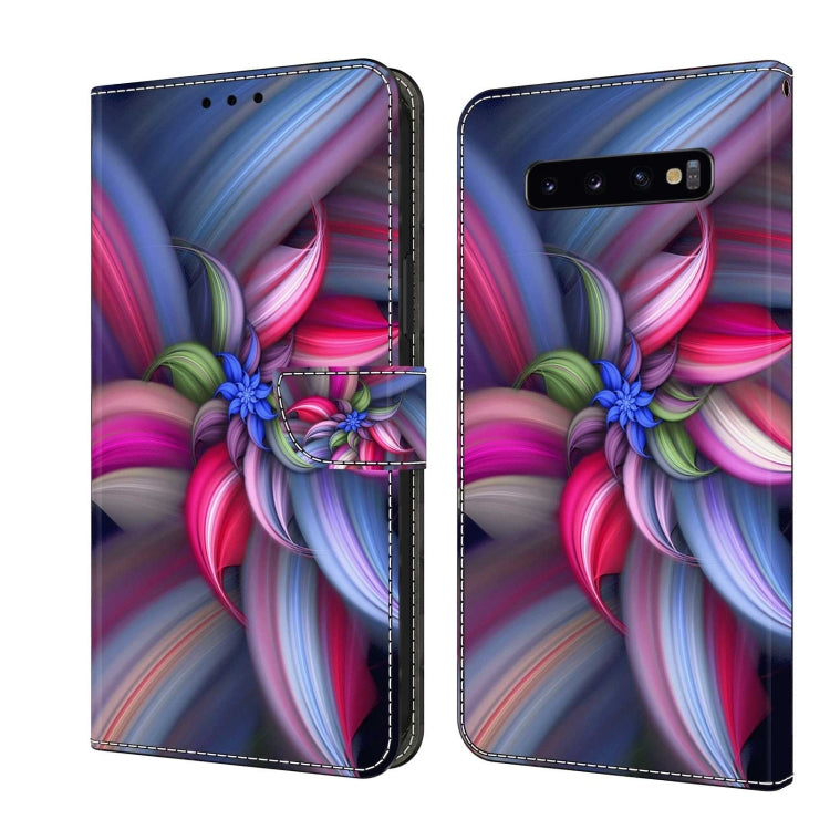 For Samsung Galaxy S10+ Crystal 3D Shockproof Protective Leather Phone Case(Colorful Flower) - free shipping - PMC TechLife - Order now!
