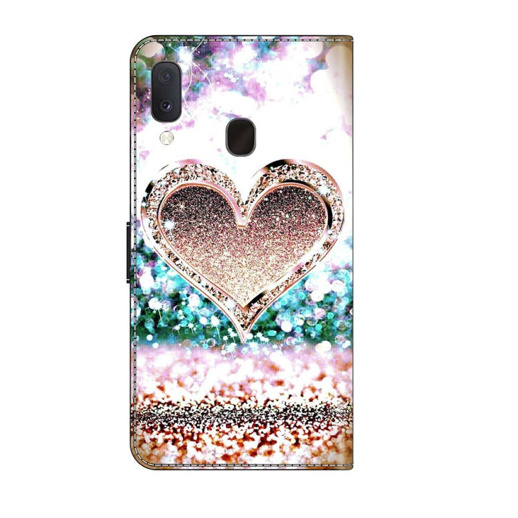 For Samsung Galaxy S10e Crystal 3D Shockproof Protective Leather Phone Case(Pink Diamond Heart) - free shipping - PMC TechLife - Order now!