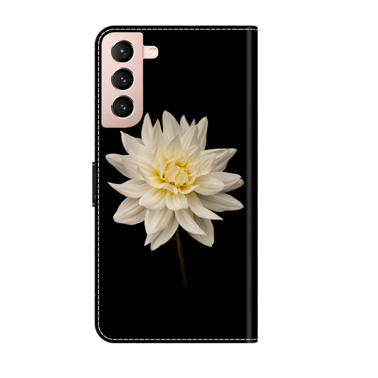 For Samsung Galaxy S21 Crystal 3D Shockproof Protective Leather Phone Case(White Flower) - free shipping - PMC TechLife - Order now!