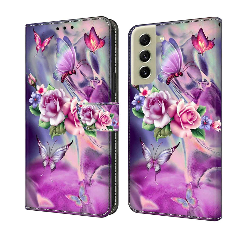 For Samsung Galaxy S21 FE 5G Crystal 3D Shockproof Protective Leather Phone Case(Butterfly) - free shipping - PMC TechLife - Order now!