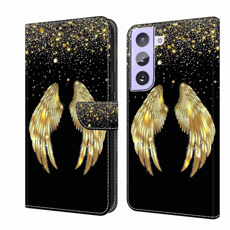 For Samsung Galaxy S21+ Crystal 3D Shockproof Protective Leather Phone Case(Golden Wings) - free shipping - PMC TechLife - Order now!