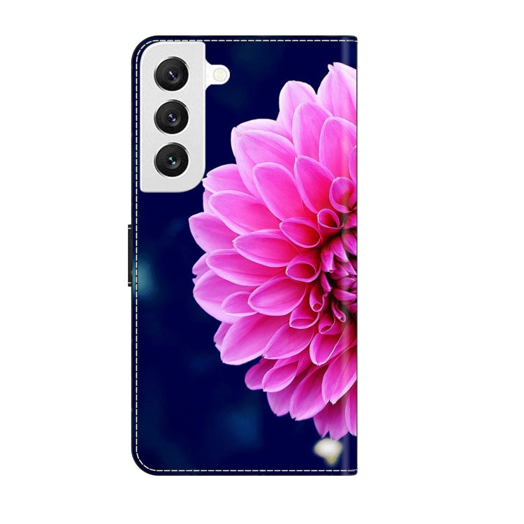 For Samsung Galaxy S22 Crystal 3D Shockproof Protective Leather Phone Case(Pink Petals) - free shipping - PMC TechLife - Order now!