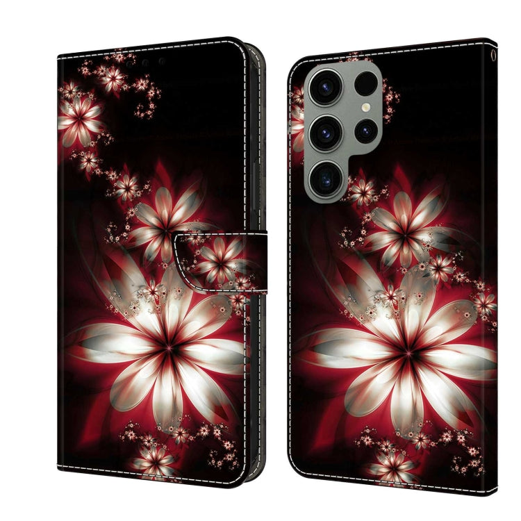 For Samsung Galaxy S23 Ultra Crystal 3D Shockproof Protective Leather Phone Case(Fantastic Flower) - free shipping - PMC TechLife - Order now!