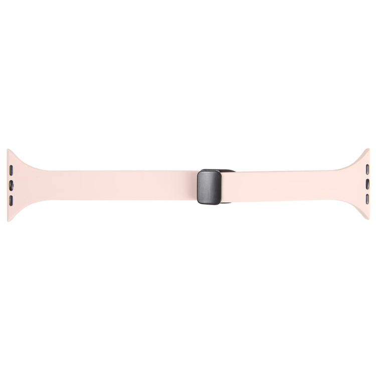 For Apple Watch Ultra 49mm Magnetic Buckle Slim Silicone Watch Band(Pink) - Watch Bands by PMC Jewellery | Online Shopping South Africa | PMC Jewellery