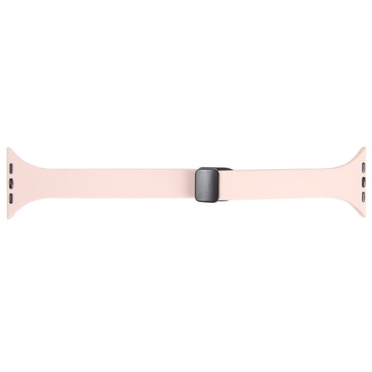 For Apple Watch 8 45mm  Magnetic Buckle Slim Silicone Watch Band(Pink) - Watch Bands by PMC Jewellery | Online Shopping South Africa | PMC Jewellery