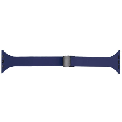 For Apple Watch SE 40mm Magnetic Buckle Slim Silicone Watch Band(Midnight Blue) - Watch Bands by PMC Jewellery | Online Shopping South Africa | PMC Jewellery